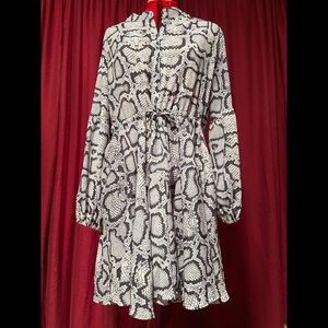 Snakeskin print dress
